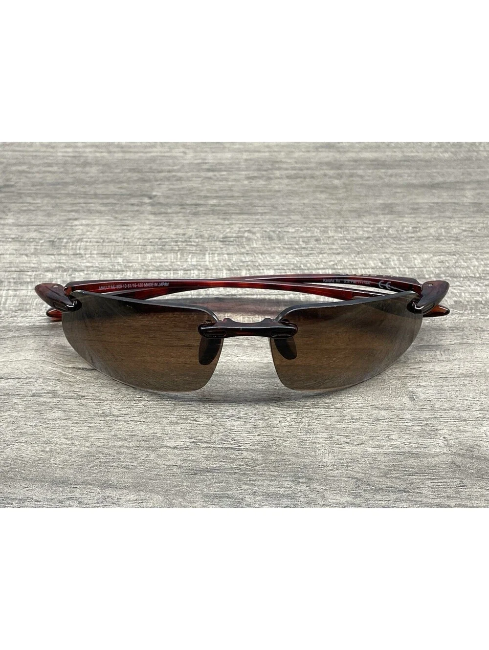 MAUI JIM KANAHA RX MJ-909-10 Japan Brown Wrap 61[]15-130 Sunglasses *FRAMES ONLY
